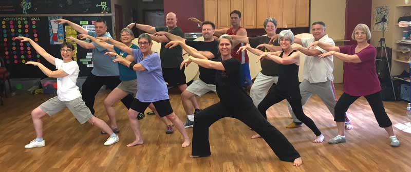 Tai Chi Shen Gong Online Qigong Classes and lessons students practicing form